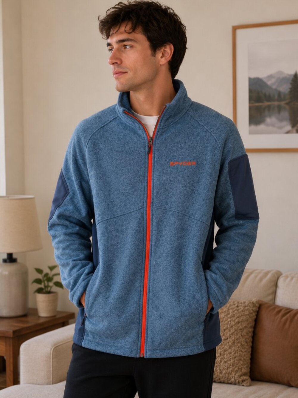 Brand New Spyder Men’s color block full zip jacket